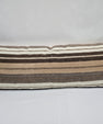 Turkish Lumbar Rug Pillow Brown Beige Cream Gray Cushion Cover Hemp Pillow 14" x 40" #9479