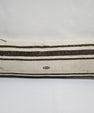 Turkish Lumbar Rug Pillow Brown Cream Blue Cushion Cover Hemp Pillow 14" x 40" #9477