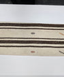 Turkish Lumbar Rug Pillow Brown Cream Blue Cushion Cover Hemp Pillow 14" x 40" #9477