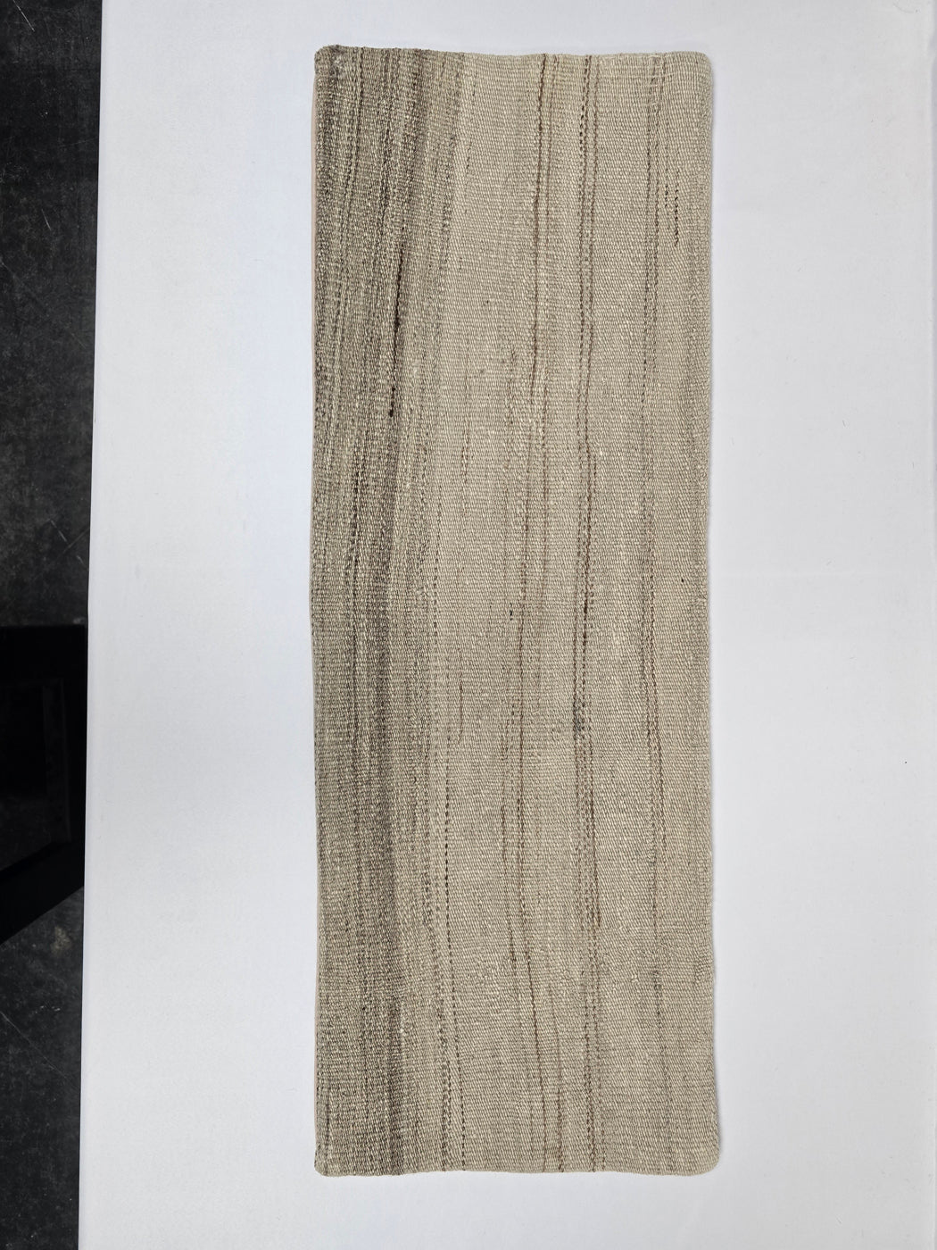 Turkish Lumbar Rug Pillow Beige Brown Cushion Cover Hemp Pillow 14" x 40" #9476