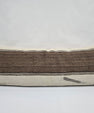 Turkish Lumbar Rug Pillow Cream Black Brown Cushion Cover Hemp Pillow 14" x 40" #9475