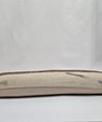 Turkish Lumbar Rug Pillow Cream Black Brown Cushion Cover Hemp Pillow 14" x 40" #9475