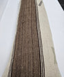 Turkish Lumbar Rug Pillow Cream Black Brown Cushion Cover Hemp Pillow 14" x 40" #9475