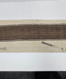 Turkish Lumbar Rug Pillow Cream Black Brown Cushion Cover Hemp Pillow 14" x 40" #9475