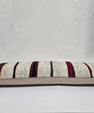 Turkish Lumbar Rug Pillow Cream Red Black Green Cushion Cover Hemp Pillow 14" x 40" #9473
