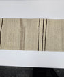 Turkish Lumbar Rug Pillow Cream Brown Cushion Cover Hemp Pillow 14" x 40" #9471