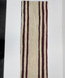 Turkish Lumbar Rug Pillow Cream Burgundy Cushion Cover Hemp Pillow 14" x 40" #9469