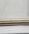 Turkish Lumbar Rug Pillow Cream Brown Orange Cushion Cover Hemp Pillow 14" x 40" #9468