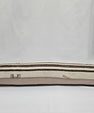 Turkish Lumbar Rug Pillow Cream Brown Gray Cushion Cover Hemp Pillow 14" x 40" #9467
