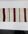 Turkish Lumbar Rug Pillow Cream Burgundy Green Cushion Cover Hemp Pillow 14" x 40" #9466