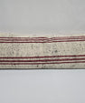 Turkish Lumbar Rug Pillow Cream Red Black Cushion Cover Hemp Pillow 14" x 40" #9496