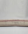 Turkish Lumbar Rug Pillow Cream Red Black Cushion Cover Hemp Pillow 14" x 40" #9496