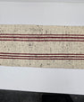 Turkish Lumbar Rug Pillow Cream Red Black Cushion Cover Hemp Pillow 14" x 40" #9496
