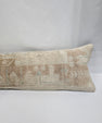 Turkish Lumbar Rug Pillow Beige Blue Tan Cushion Cover Pillow 12" x 48" #9526