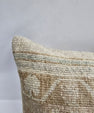 Turkish Lumbar Rug Pillow Beige Blue Tan Cushion Cover Pillow 12" x 48" #9526