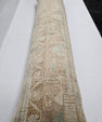 Turkish Lumbar Rug Pillow Beige Blue Tan Cushion Cover Pillow 12" x 48" #9526