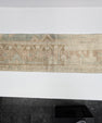 Turkish Lumbar Rug Pillow Beige Blue Tan Cushion Cover Pillow 12" x 48" #9526