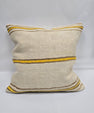 Turkish Hemp Pillow Natural Beige Brown Yellow Pillow Cushion Cover 24" x 24" #9256