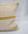 Turkish Hemp Pillow Natural Beige Brown Yellow Pillow Cushion Cover 24" x 24" #9256