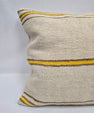 Turkish Hemp Pillow Natural Beige Brown Yellow Pillow Cushion Cover 24" x 24" #9256