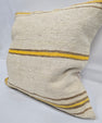 Turkish Hemp Pillow Natural Beige Brown Yellow Pillow Cushion Cover 24" x 24" #9256