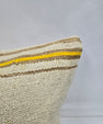 Turkish Hemp Pillow Natural Beige Brown Yellow Pillow Cushion Cover 24" x 24" #9256
