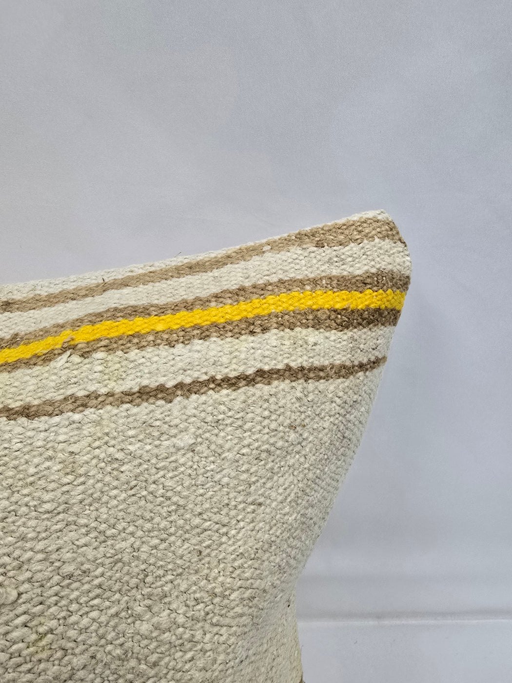 Turkish Hemp Pillow Natural Beige Brown Yellow Pillow Cushion Cover 24" x 24" #9256