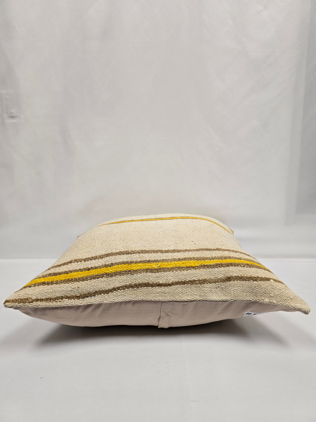 Turkish Hemp Pillow Natural Beige Brown Yellow Pillow Cushion Cover 24" x 24" #9256