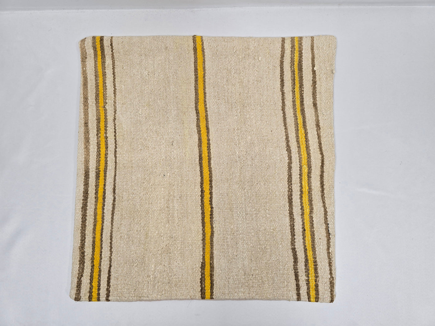Turkish Hemp Pillow Natural Beige Brown Yellow Pillow Cushion Cover 24" x 24" #9256