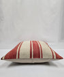 Turkish Hemp Pillow Natural Beige Red Pillow Cushion Cover 24" x 24" #9253