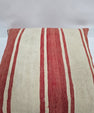 Turkish Hemp Pillow Natural Beige Red Pillow Cushion Cover 24" x 24" #9253