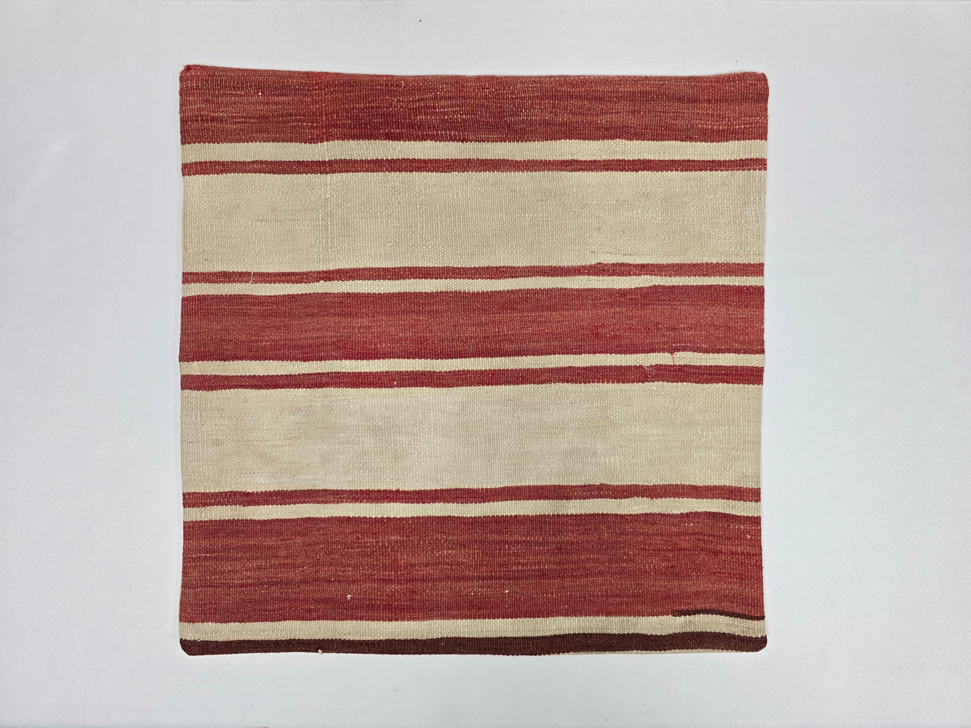 Turkish Hemp Pillow Natural Beige Red Pillow Cushion Cover 24" x 24" #9253