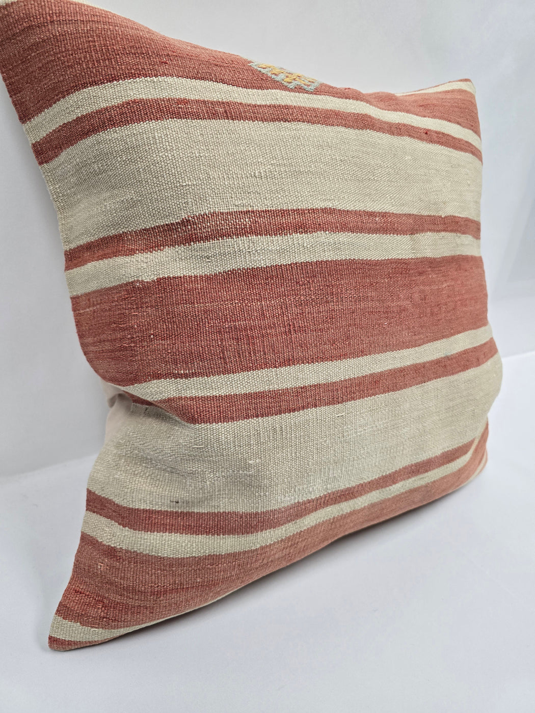Turkish Hemp Pillow Natural Beige Red Yellow Blue Pillow Cushion Cover 24" x 24" #9252