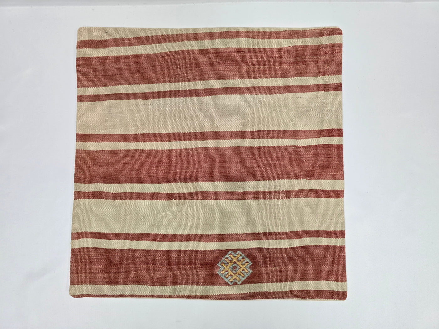 Turkish Hemp Pillow Natural Beige Red Yellow Blue Pillow Cushion Cover 24" x 24" #9252