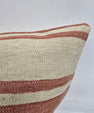Turkish Hemp Pillow Natural Beige Red Pillow Cushion Cover 24" x 24" #9249
