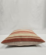 Turkish Hemp Pillow Natural Beige Red Pillow Cushion Cover 24" x 24" #9249