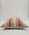 Turkish Hemp Pillow Natural Beige Red Pillow Cushion Cover 24" x 24" #9249