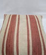 Turkish Hemp Pillow Natural Beige Red Pillow Cushion Cover 24" x 24" #9249