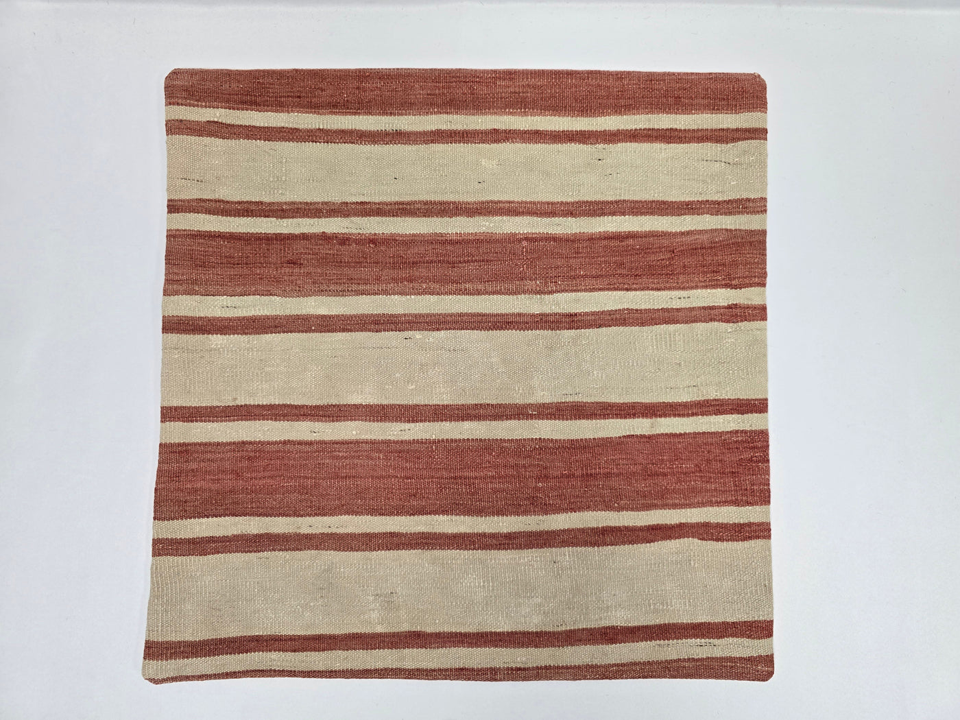Turkish Hemp Pillow Natural Beige Red Pillow Cushion Cover 24" x 24" #9249