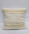 Turkish Hemp Pillow Natural Beige Yellow Brown Pillow Cushion Cover 24" x 24" #9248