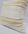 Turkish Hemp Pillow Natural Beige Yellow Brown Pillow Cushion Cover 24" x 24" #9248