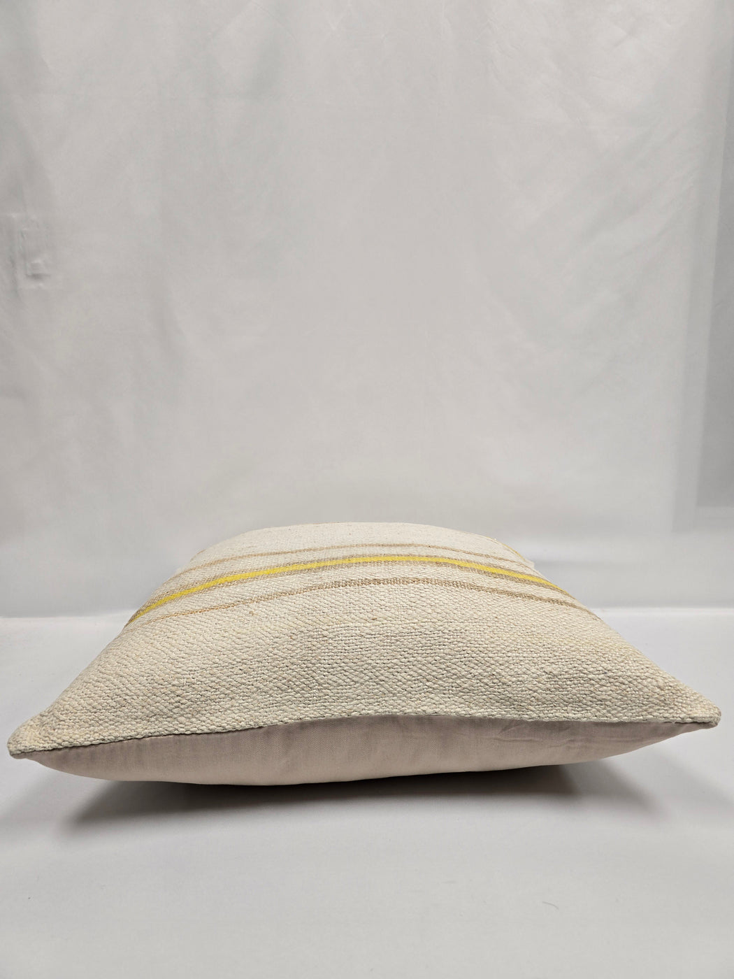 Turkish Hemp Pillow Natural Beige Yellow Brown Pillow Cushion Cover 24" x 24" #9248