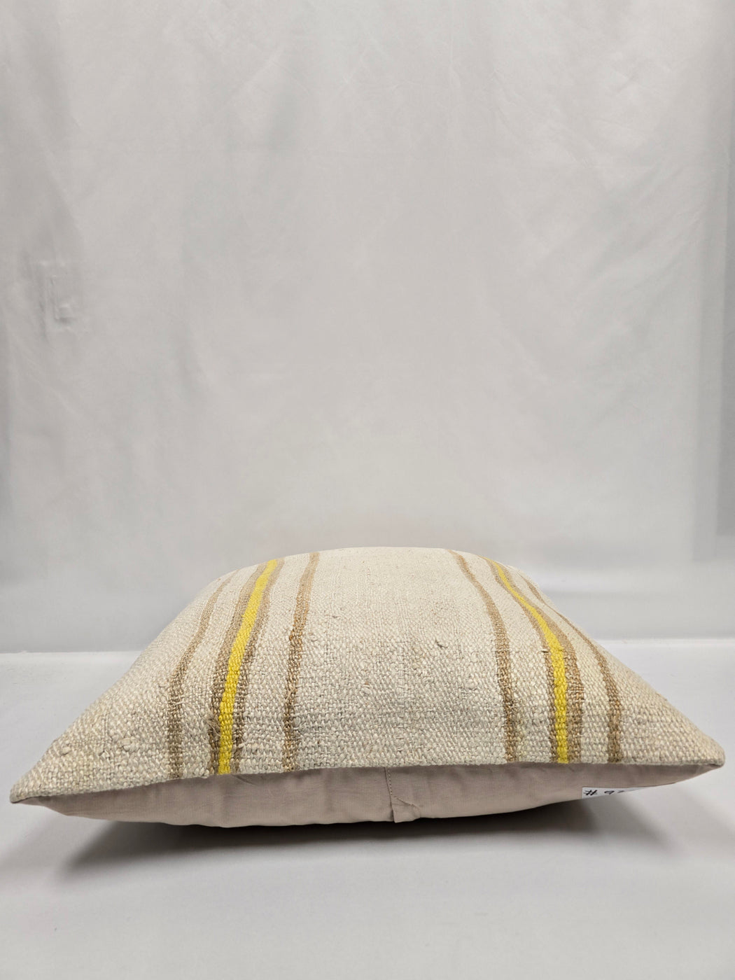 Turkish Hemp Pillow Natural Beige Yellow Brown Pillow Cushion Cover 24" x 24" #9248
