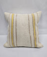 Turkish Hemp Pillow Natural Beige Yellow Brown Pillow Cushion Cover 24" x 24" #9247