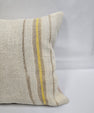 Turkish Hemp Pillow Natural Beige Yellow Brown Pillow Cushion Cover 24" x 24" #9247
