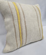 Turkish Hemp Pillow Natural Beige Yellow Brown Pillow Cushion Cover 24" x 24" #9247