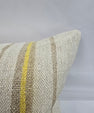 Turkish Hemp Pillow Natural Beige Yellow Brown Pillow Cushion Cover 24" x 24" #9247