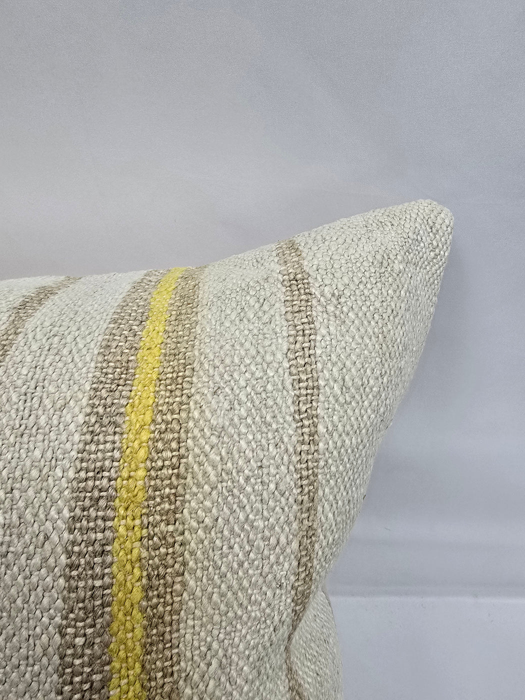 Turkish Hemp Pillow Natural Beige Yellow Brown Pillow Cushion Cover 24" x 24" #9247