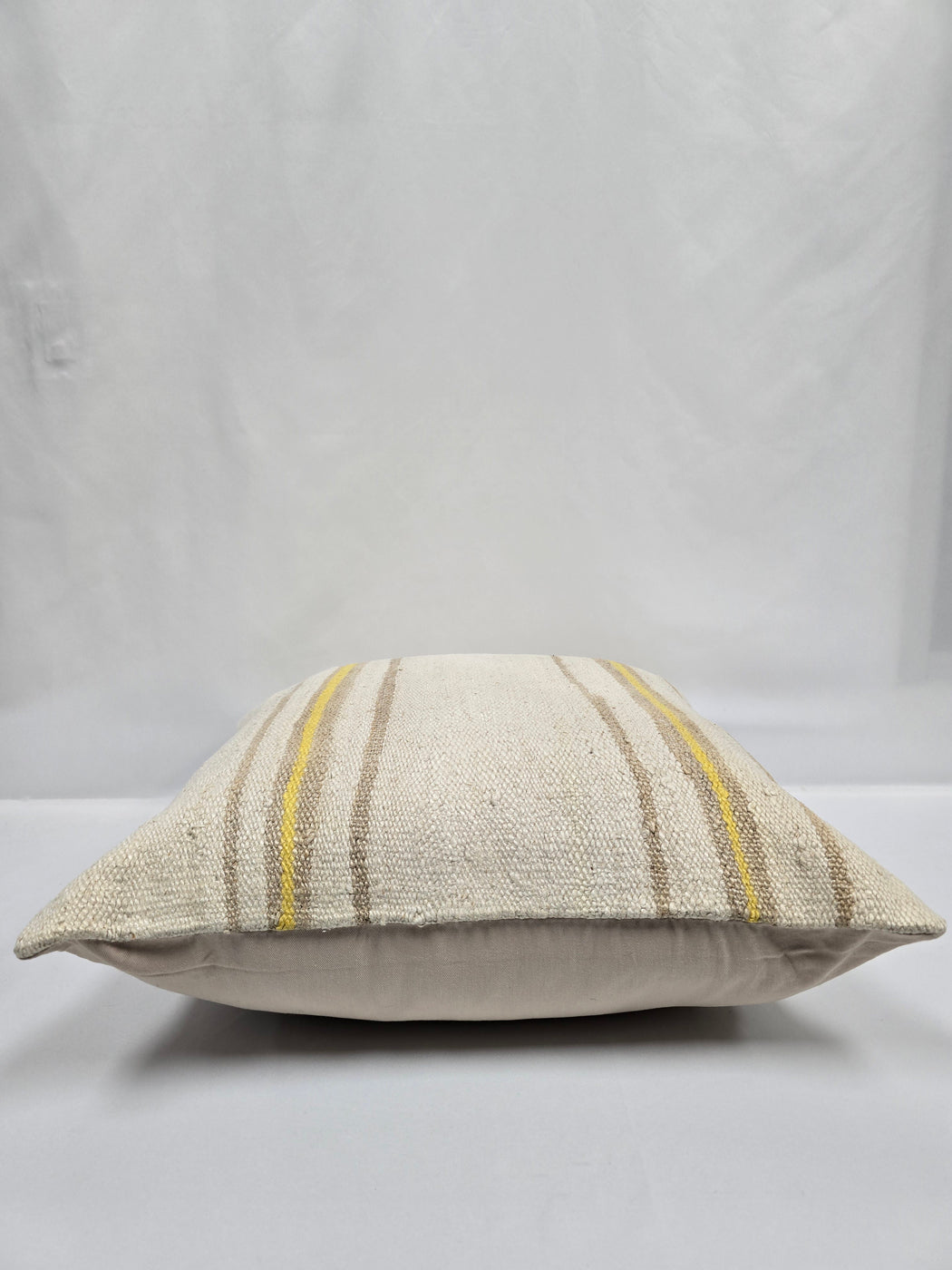 Turkish Hemp Pillow Natural Beige Yellow Brown Pillow Cushion Cover 24" x 24" #9247