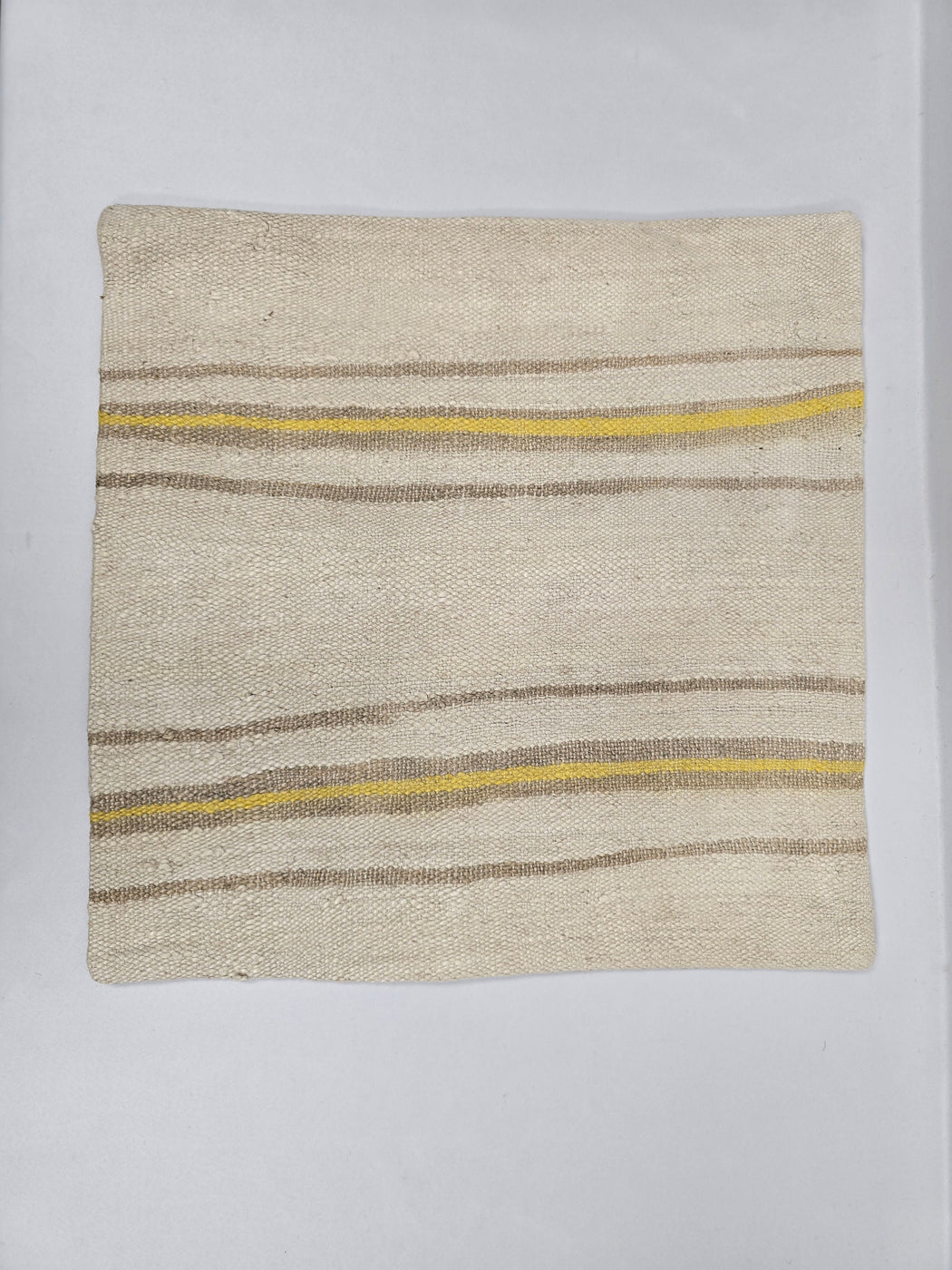Turkish Hemp Pillow Natural Beige Yellow Brown Pillow Cushion Cover 24" x 24" #9247